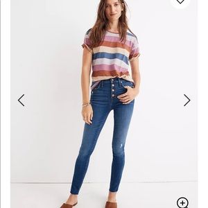 Madewell 10" High-Rise Skinny Jeans in Hanna Wash
